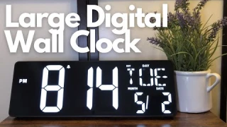 XREXS Large Digital Wall Clock with Remote Control