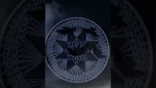 Crochet Mandala Doily and Bats for Halloween  decor
