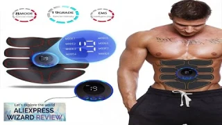 EMS Abdominal Muscle Stimulator Fitness ABS Arm Training Patches Muscle Exercise Instrument Review