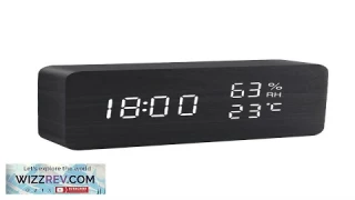 Smart LED Voice Control Electronic Wooden Alarm Clock Digital LED Alarm Clock Review