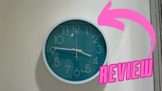 One Minute Review: Jomparis 12 Inch Silent Non-Ticking Battery Operated Round Turquoise Wall Clock
