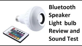 Bluetooth speaker lightbulb unboxing review and sound test