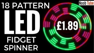 £1.89 Show All 18 Patterns LED Light UP Fidget Spinner Cheap Plastic 3 Arm Finger Hand Tri Spin