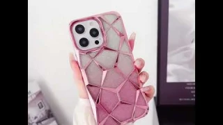 Gradient Glitter Water Cube Electroplating TPU Phone Case