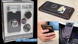 4-in-1 Smartphone Wallet, Ring, Kickstand and Magnetic Car Mount