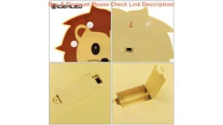 Review Cute Animal LED Night Lights 3D Warm White Panda Lion Raccoon Shape Bedside Table Lamp For K