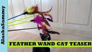 Feather Wand Cat Teaser Toy - Freedi Cat Toy- Fun Cat Toy