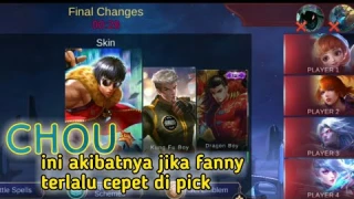 PERFECT Chou Gameplay - Ini akibatnya jika Fanny di pick terlalu awal
