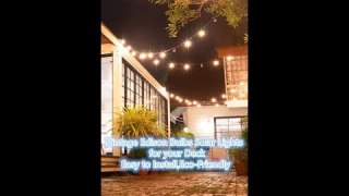 💡💡Vintage Edison Bulbs Solar Lights for your Deck - Easy to Install, Eco-Friendly🥬🥬