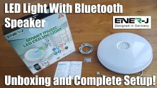 ENER-J LED Ceiling Light with Built-in Bluetooth Speaker