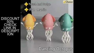 Electric Dancing Squid Toy Crawling Dancing Automatic Obstacle Avoidance Octopus Sensor Toy With LED