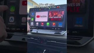 With this adapter you got wireless CarPlay plus YT & Netflix in the car… #carplay #androidauto