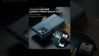 Caseme-case.com iPhone 14 Pro Max Wallet RFID Blocking Magnetic Case