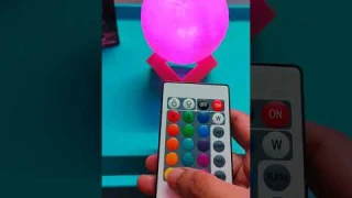 3D Moon Lamp🌕🌝 with touch sensor & Remote | Unboxing & Review | Multiple colours #Shorts #tejasdiary
