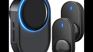 Wireless Doorbell Satisure Waterproof Doorbell Chime Kit with 2 Push Buttons