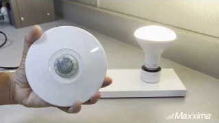 Maxxima Ceiling Mount 360 Degree PIR Occupancy Sensor, Hard-Wired Motion Sensor, Max Height 10 Ft