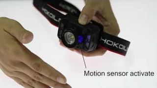 Ultra Bright 1000lumens USB Rechargeable Headlamp with Motion Sensor Switch