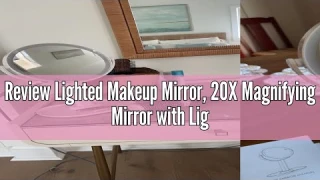Review Lighted Makeup Mirror, 20X Magnifying Mirror with Light and Adjustable Brightness, Vanity Mir