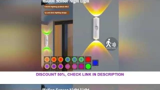 LED Night Light Motion Sensor Wall Light Magnetic RGB Gradient Wall Lamp Rechargeable Ambient Light