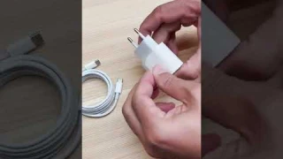 Unboxing the Apple 20W USB-C Power Adapter & USB-C to Lightning Cable (2 m)⚡#shorts #apple #usbchub