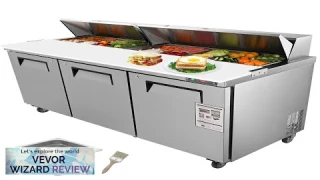 VEVOR Commercial Refrigerator 72" Sandwich & Salad Prep Table 17.73 Cu. Ft Review