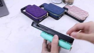 iPhone 13 Detachable Wallet Case with Card Holder, Wrist Strap and Magnetic Buckle