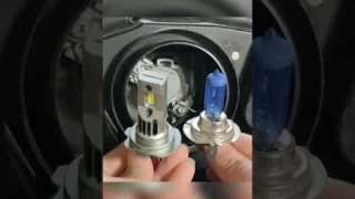 Damn! So Easy To Replace Halogen Bulb With H7 LED Bulb! #h7led #h7 #howtoinstall #howtoreplace