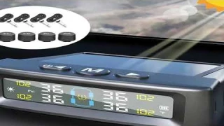 Temperature Warning Fuel Save Tire Pressure Monitoring System Solar TPMS With 4 External Sensors Car