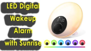 Sunrise Alarm Clock LED Digital Wakeup Alarm with Sunrise