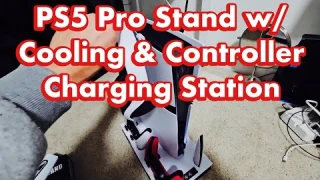 PS5 & Pro: Stand with Cooling & Controller Charging Station | Review & how to connect