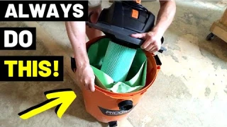 Never Use A SHOP VAC Without One Of These!! (Shop Vac Filter Bags/How HEPA Filters Work...)