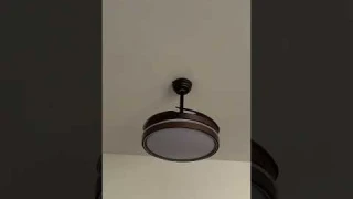 Modern Remote Control Decorative Retractable Chandelier Fan LED Ceiling Fans with Light