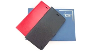 Saffiano Leather Side Flip Case for iPhone 6+ by Story Leather: Sleek, Sexy and Pocketable!