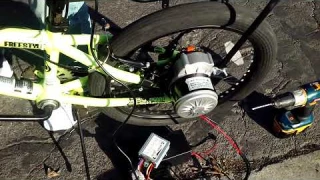 20210321 - L-Faster 250W ebike conversion kit on a 20 inch bike initial testing