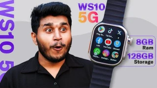 5G Killer Android Smartwatch⚡️|| With 8GB Ram + 128GB Storage😱|| WS10A Ultra😎|| 180° Rotating Camera