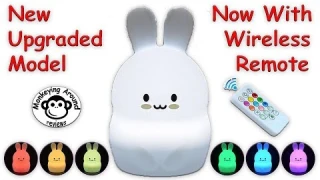Best New Upgraded Soft Silicone Bunny Remote Controlled Nursery Night Light by iWheat review