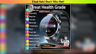 Unboxing Highprecision ECG Blood Lipids Uric Acid Risk Assessment Smart Watch Pulse Body Fat BP