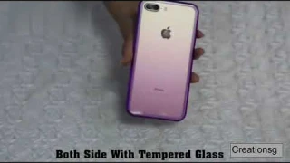 Double Side Glass Magnetic Adosorption Case Gradient Glass Magnet Flip Cover