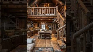 "Luxury Log Cabin Kitchen Tour 🪵✨ | Rustic Mountain Dream Home!"