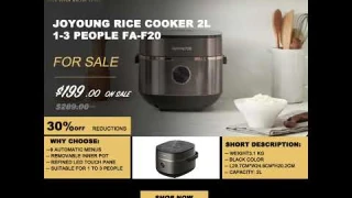 Joyoung Rice Cooker 2L 1-3 people FA-F20 #gooditems #home #homedecor #kitchen