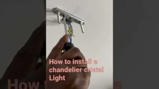 Ideas how to install a Cristal chandelier light /  chandelier light with cool lights and warm lights