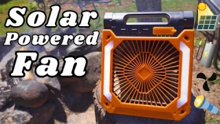 Solar Powered Fan with Led lights - Unboxing/Review