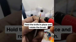 HOW TO MAKE A DETAIL BRUSH. - DIY #customizer #sneakerart #customshoes #diycrafts #diy #jugaad #art
