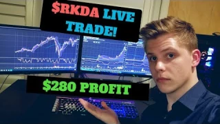 LIve Trade on RKDA $280 Profit Penny Stock Trading For Beginners