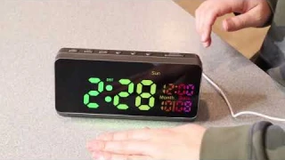 Digital Alarm Clock Review | 7 Color Night Light, Dynamic RGB Color , 0-100% Dimmer