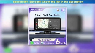 Review Universal 6" Wireless Carplay Android Auto Car Radio Multimedia Video Player 4K IPS Touch Sc