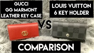 Gucci GG Marmont Leather Key Case VS Louis Vuitton 6 Key Holder Comparison
