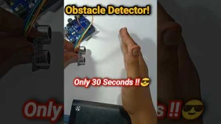 🔥DIY Arduino Ultrasonic Obstacle Detector ll  Uno  distance Sensor Project #arduinoprojects #shorts