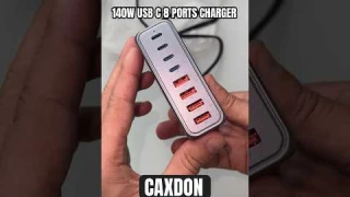 140W USB C Charger 8 Port GaN Charger, Portable Fast USB C Charging Station 65W Laptop Adapter