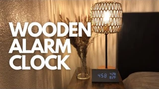 Wooden Alarm Clock with Sound Activation